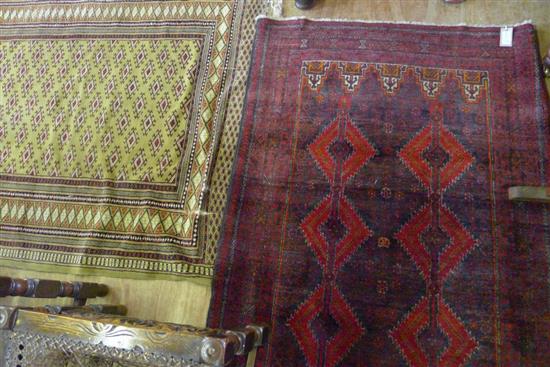 2 patterned Oriental rugs